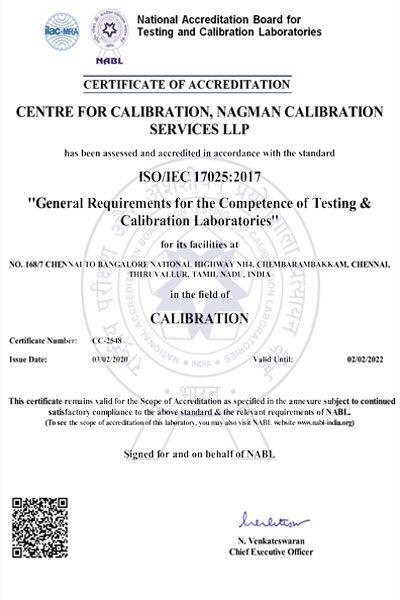 Certifications - Nagman Instruments Consortium